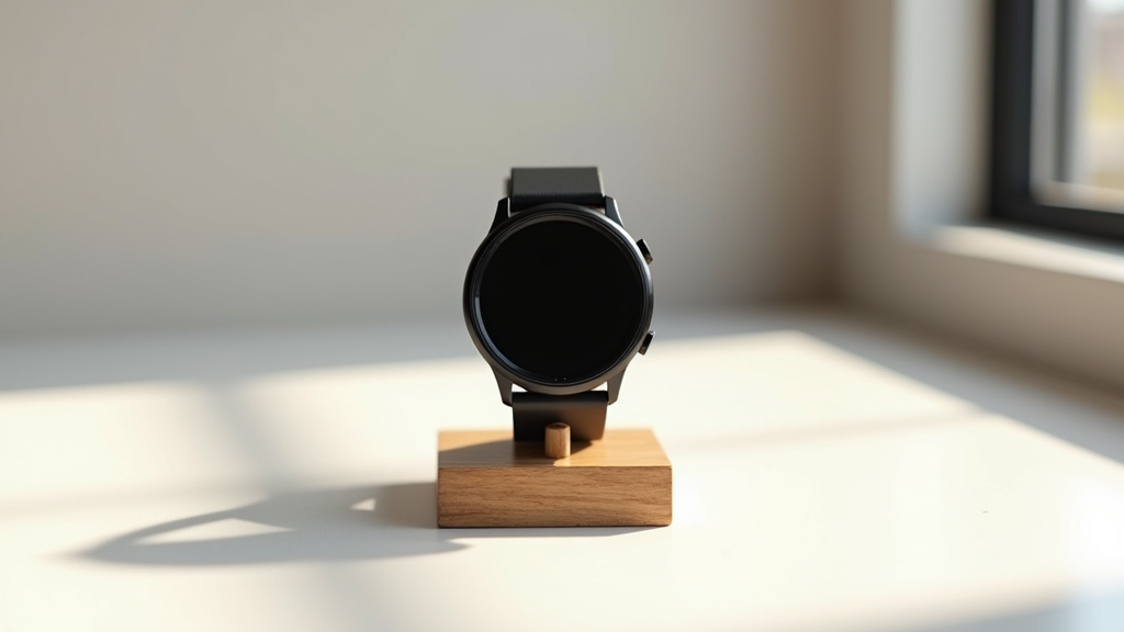 Amazfit Balance 2 en coloris beige sable avec bracelet cuir végétal, cadran zen minimaliste