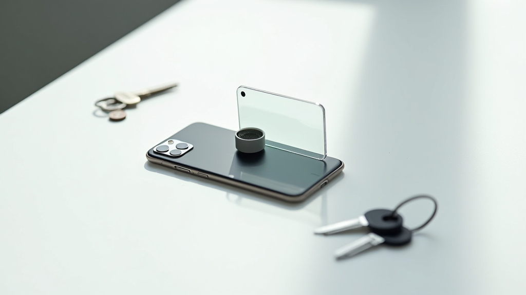 Installation d'un verre trempé sur un smartphone avec kit d'alignement