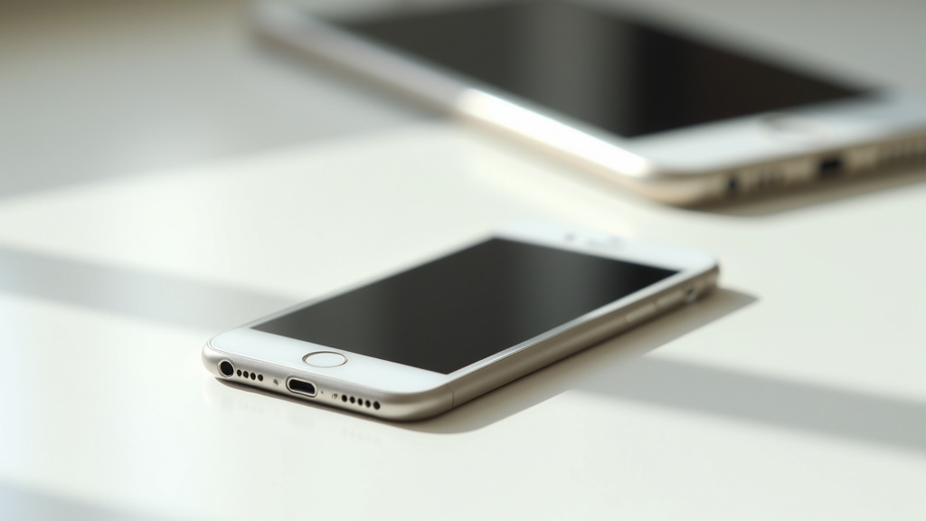 Collection des différentes finitions de couleur de l'iPhone 7 Plus alignées sur une surface blanche